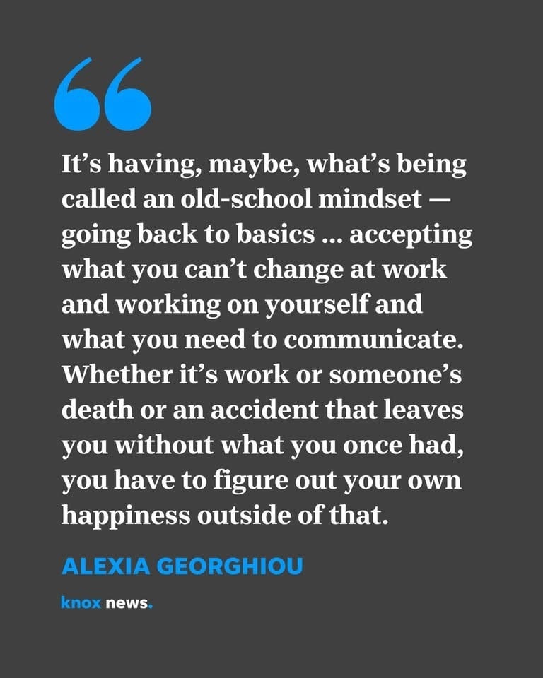 Alexia Georghiou is interviewed by the Knoxville News Sentinel for its 2025 40 Under 40 leadership feature, discussing resilience, wellbeing, and how emerging leaders can build healthier, more human workplaces.